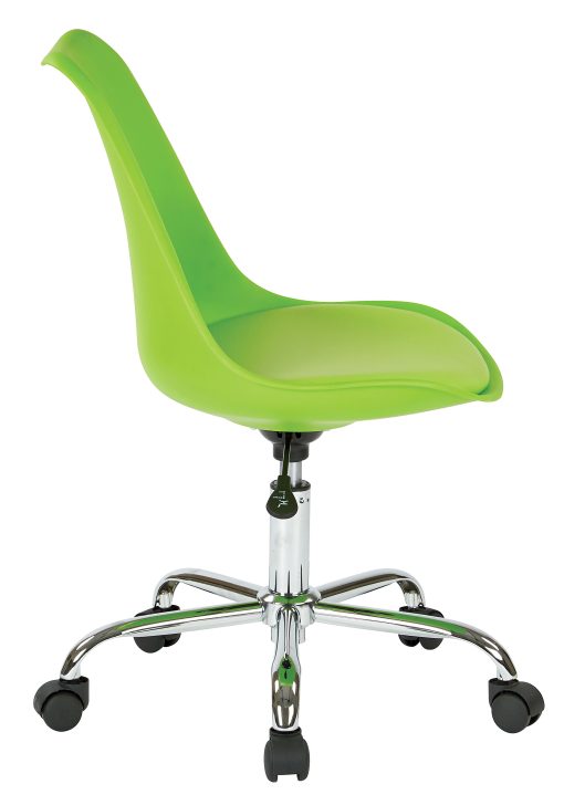 Ave Six Emerson Mid-Back Chair, Green/Silver - Image 2