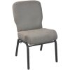 Flash Furniture Hercules Big & Tall LeatherSoft™ Faux Leather Low-Back Side Chair With Sled Base, Black 3
