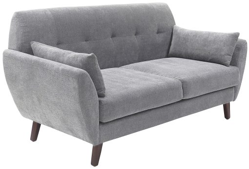Serta® Artesia Collection Loveseat, Smoke Gray/Chestnut - Image 2