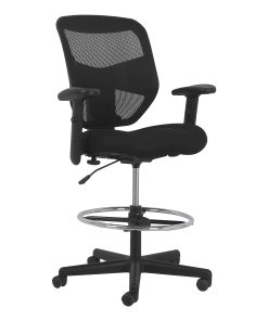 HON® Prominent High-Back Task Stool, Black