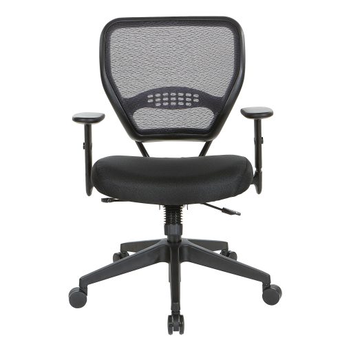 Office Star™ Space Seating 55 Series Ergonomic Air Grid Mesh Mid-Back Office Chair, Black - Image 2