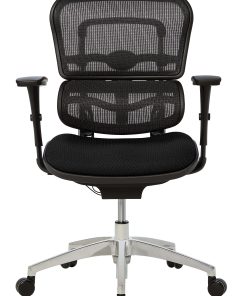 WorkPro® 12000 Series Ergonomic Mesh/Premium Fabric Mid-Back Chair, Black/Black, BIFMA Compliant 2
