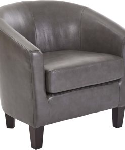Ave Six Work Smart™ Ethan Tub Chair, Pewter/Dark Espresso 2