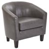 Glamour Home Bell Boucle Fabric Accent Chairs, White/Black, Set Of 2 Chairs 4