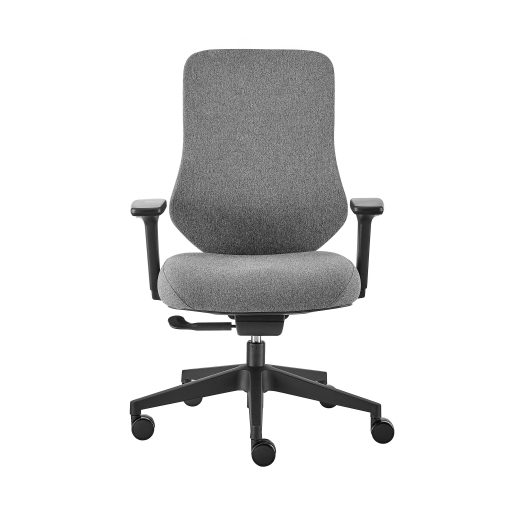 Eurostyle Jeppe Fabric High-Back Office Task Chair, Gray/Black - Image 2