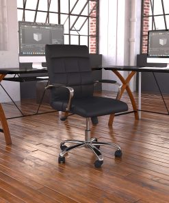 Flash Furniture Vinyl Mid-Back Executive Office Chair, Black 2