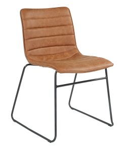 Office Star Halo Faux Leather Stacking Chairs, Sand/Black, Set Of 2 Chairs 2