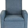 Uncaged Ergonomics STASH Mini Foldable Fabric Mid-Back Kids' Sofa Task Chair, Blue