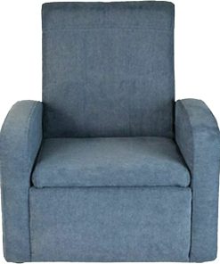 Uncaged Ergonomics STASH Mini Foldable Fabric Mid-Back Kids' Sofa Task Chair, Blue