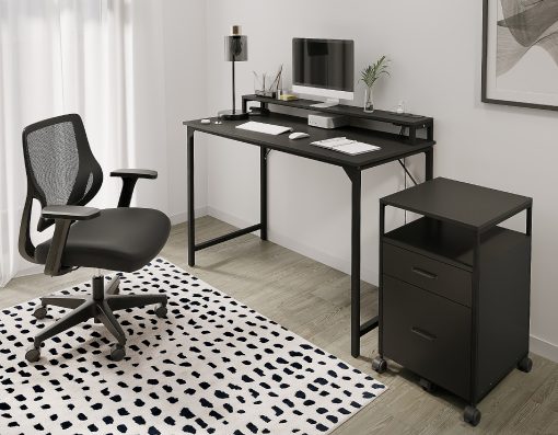 Realspace® Sensi Mesh/Fabric Low-Back Task Office Chair, Black, BIFMA Compliant - Image 2