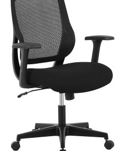 Realspace® Sensi Mesh/Fabric Low-Back Task Office Chair, Black, BIFMA Compliant
