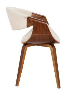 LumiSource Curvo Chair, Walnut/Cream 2