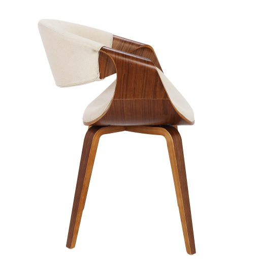 LumiSource Curvo Chair, Walnut/Cream - Image 2