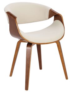 LumiSource Curvo Chair, Walnut/Cream