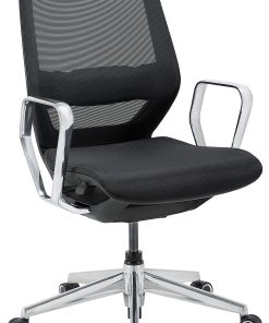 WorkPro® Sentrix Ergonomic Mesh/Mesh Mid-Back Manager Office Chair, Fixed Arms, Black, BIFMA Compliant