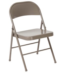 Flash Furniture HERCULES Metal Double-Braced Folding Chair, Gray 2