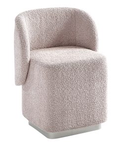 Office Star Cady Fabric Vanity Accent Chair, Dusty Rose