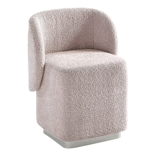 Office Star Cady Fabric Vanity Accent Chair, Dusty Rose
