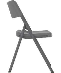 Cosco Zown Classic Commercial Resin Folding Chair – Gray Seat Color – Gray Back Color – Gray Frame Color – CSC60410SGY4E 2