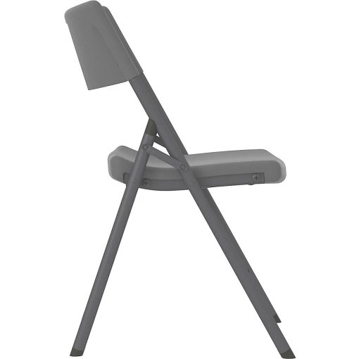 Cosco Zown Classic Commercial Resin Folding Chair - Gray Seat Color - Gray Back Color - Gray Frame Color - CSC60410SGY4E - Image 2