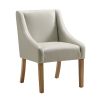 Office Star Monarch Faux Fabric Dining Chair, Cream Faux