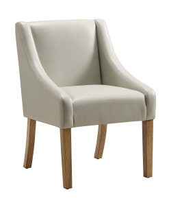 Office Star Monarch Faux Fabric Dining Chair, Cream Faux
