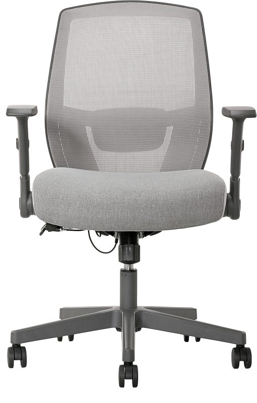 Serta® SitTrue™ Rayne Ergonomic Mesh/Fabric Mid-Back Task Office Chair, Gray - Image 2