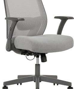 Serta® SitTrue™ Rayne Ergonomic Mesh/Fabric Mid-Back Task Office Chair, Gray