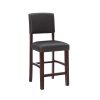 Glamour Home Belicia Faux Leather Dining Accent Chairs, Brown/Black, Set Of 2 Chairs 4