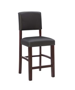 Linon Franklin Faux Leather Counter Stool, Espresso/Dark Brown