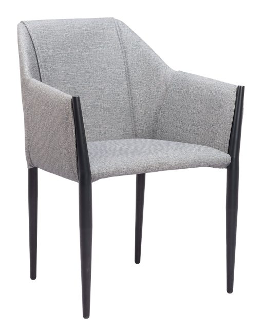 Zuo Andover Dining Accent Chairs, Slate Gray, Set Of 2 Chairs