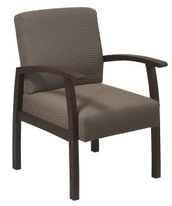 Lorell® Deluxe Guest Chair, Taupe/Espresso