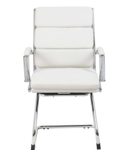 Boss Office Products Caressoft™ Guest Chair, White/Chrome 2