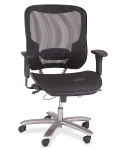 Safco® Lineage™ Big & Tall Mesh Task Chair, Black/Silver 2