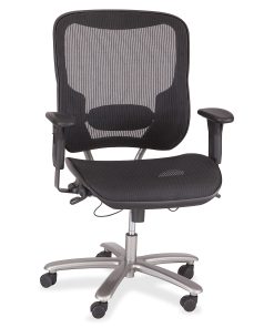 Safco® Lineage™ Big & Tall Mesh Task Chair, Black/Silver