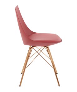 Ave Six Oakley Chair, Desert Rose/Gold Chrome 2