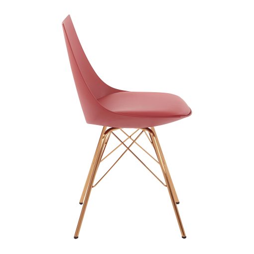 Ave Six Oakley Chair, Desert Rose/Gold Chrome - Image 2
