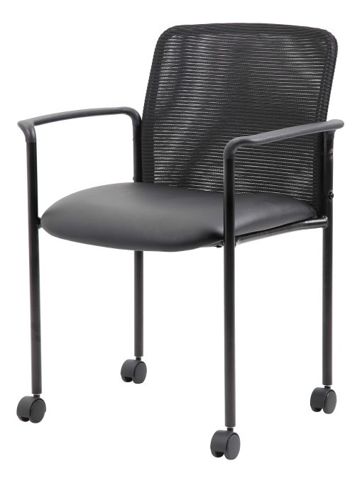 Boss Office Products Mesh Mid-Back Guest Chair, Black - Image 2