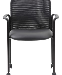 Boss Office Products Mesh Mid-Back Guest Chair, Black