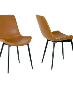 Glamour Home Alary Dining Chair, Brown