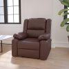Linon Franklin Faux Leather Counter Stool, Espresso/Dark Red 4