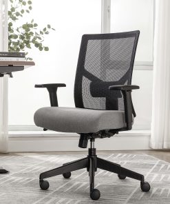 Serta Commercial Eco-2000 Ergonomic Mesh Mid-Back Task Chair, 43% Recycled, Gray 2