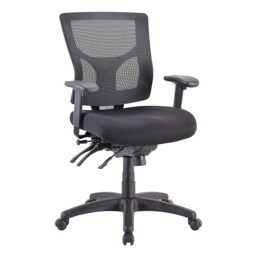 Lorell® Conjure Executive Mid-Back Ergonomic Mesh Chair, Black - Image 2