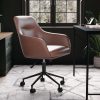 Flash Furniture LeatherSoft™ Faux Leather High-Back Office Chair With Chrome Base And Arms, White/Gray 3