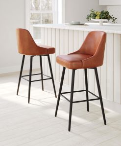 Zuo Keppel Swivel Barstool, Brown 2