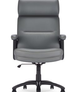 Serta® Comfort Ergonomic Bonded Leather Mid-Back Big & Tall Executive Office Chair, Gray 2