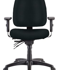 WorkPro® 4X4 498SL Ergonomic Antimicrobial Vinyl Low-Back Multi-Function Task Chair, Black 2