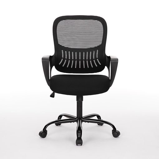 Sweetcrispy Ergonomic Mesh Mid-Back Task Chair, Black - Image 2