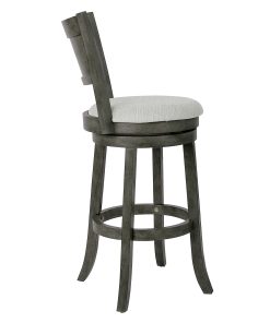 Office Star Fabric Swivel Counter Height Stool With Solid Back, Antique Gray 2