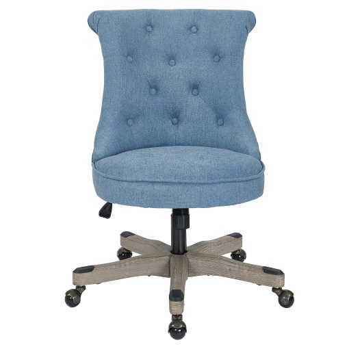 Office Star™ Hannah Tufted Office Chair, Sky/Gray - Image 2